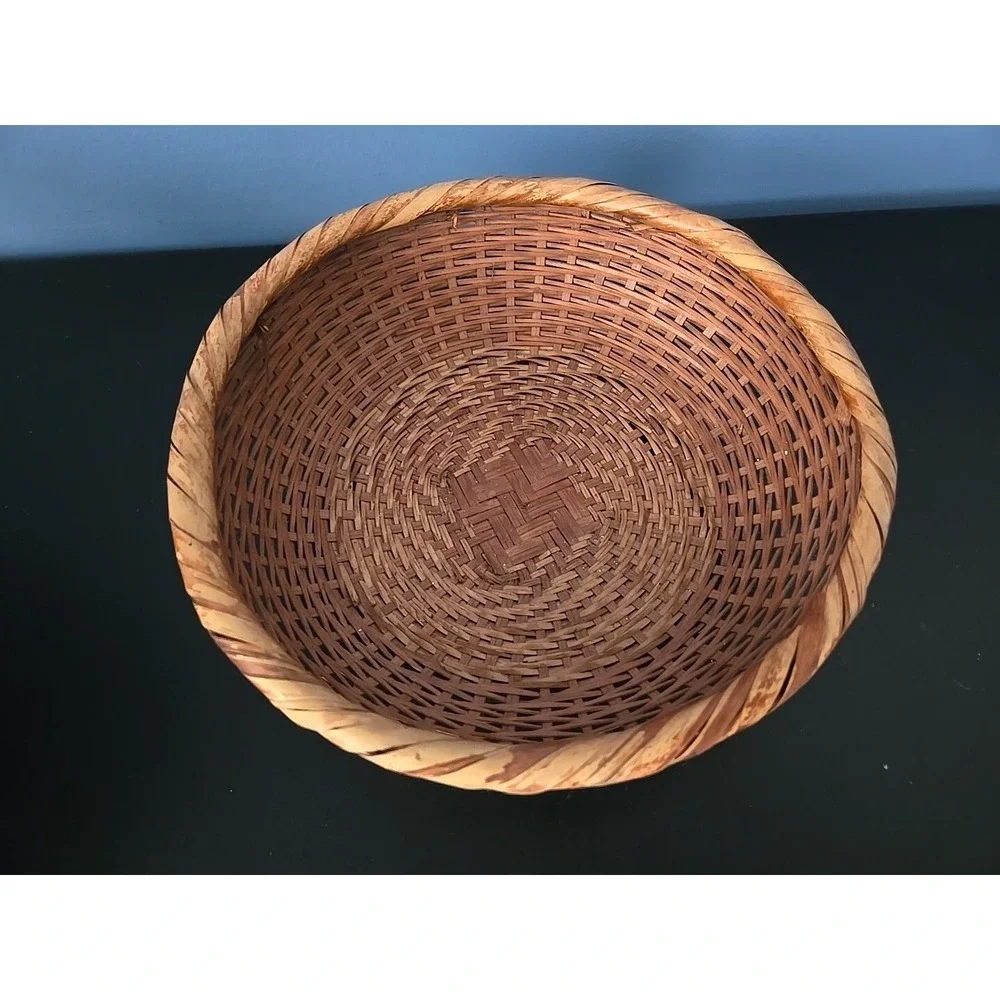 Wicker Basket Decor - Set Of 4 Eclectic Boho Farmhouse 3Woven‎ Baskets 1 Wreath